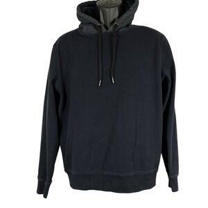 Robert Barakett Sz L‎ Mens Hoodie Glassboro Sweatshirt Navy Blue Textured